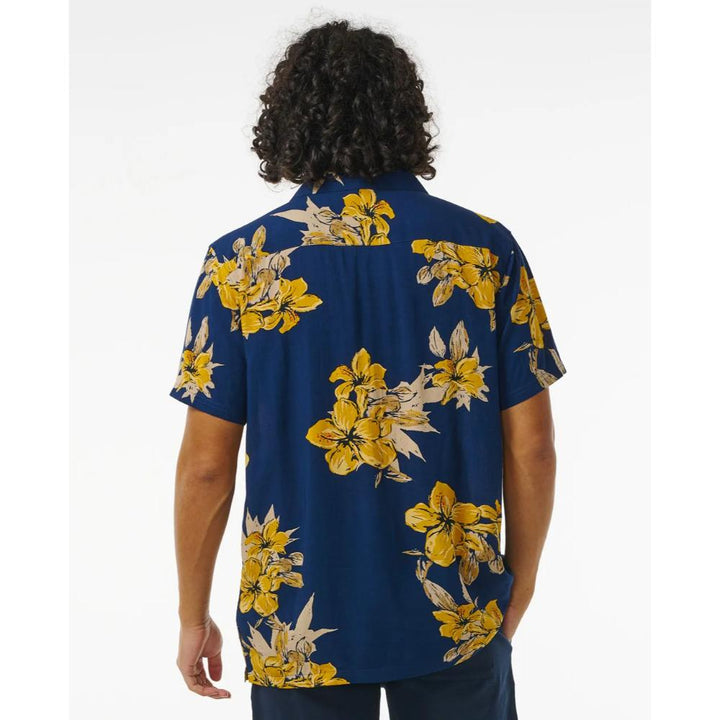 RIP CURL ALOHA HOTEL S/S SHIRT WASHED NAVY