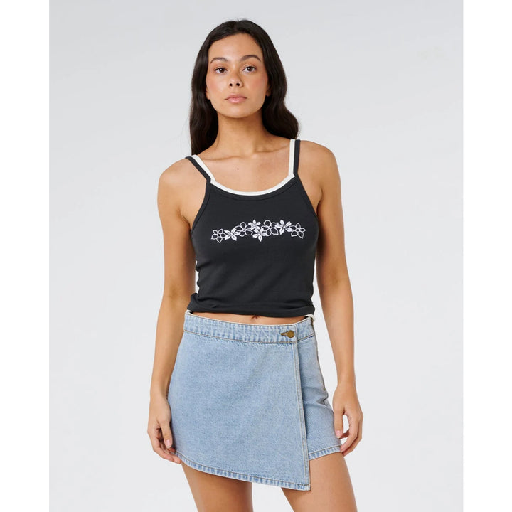 RIP CURL ELLIE DENIM SKORT VINTAGE BLUE