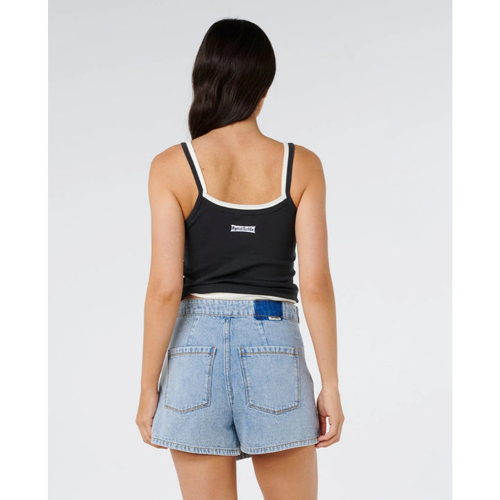 RIP CURL ELLIE DENIM SKORT VINTAGE BLUE