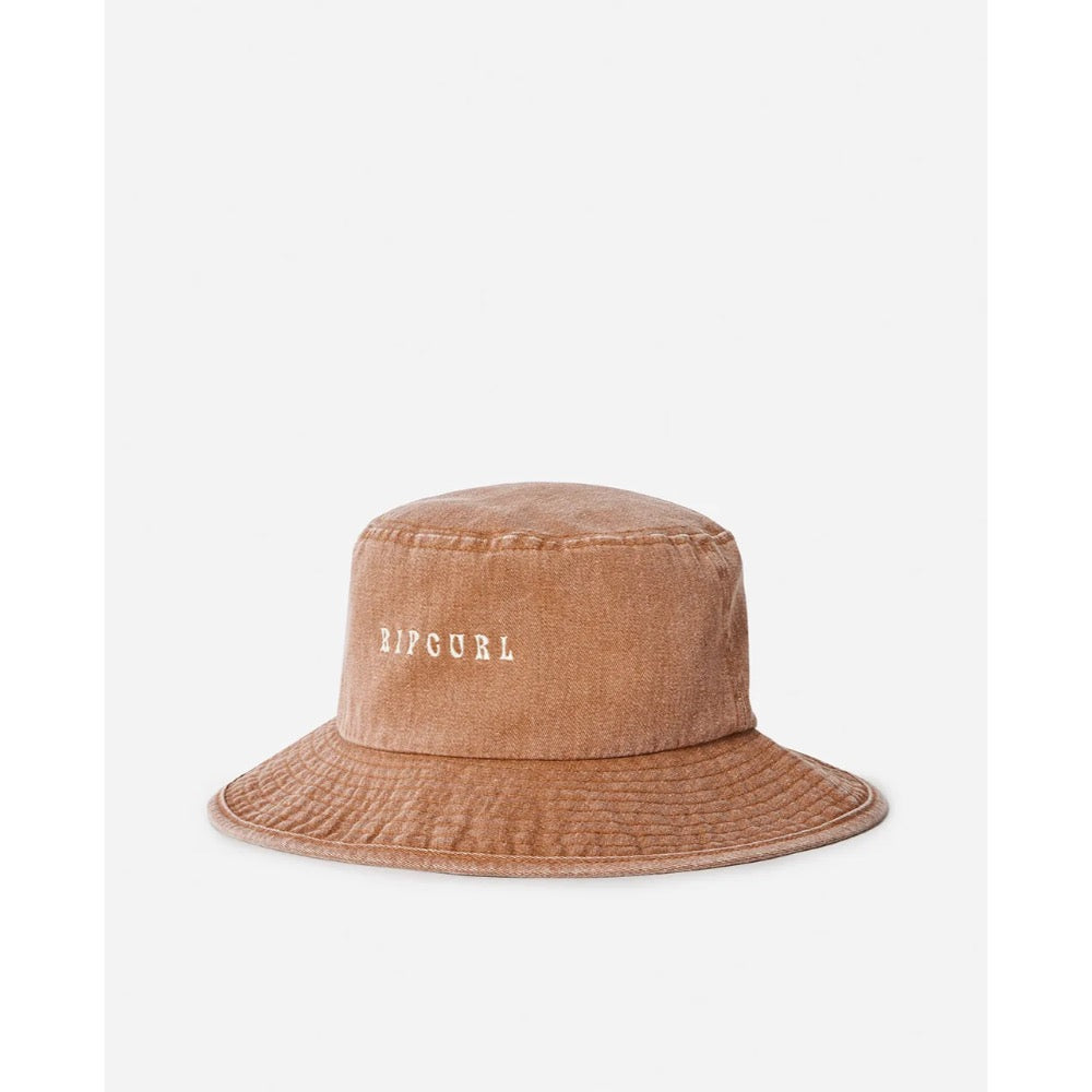 RIP CURL WASHED UPF MID BRIM HAT WASHED BROWN