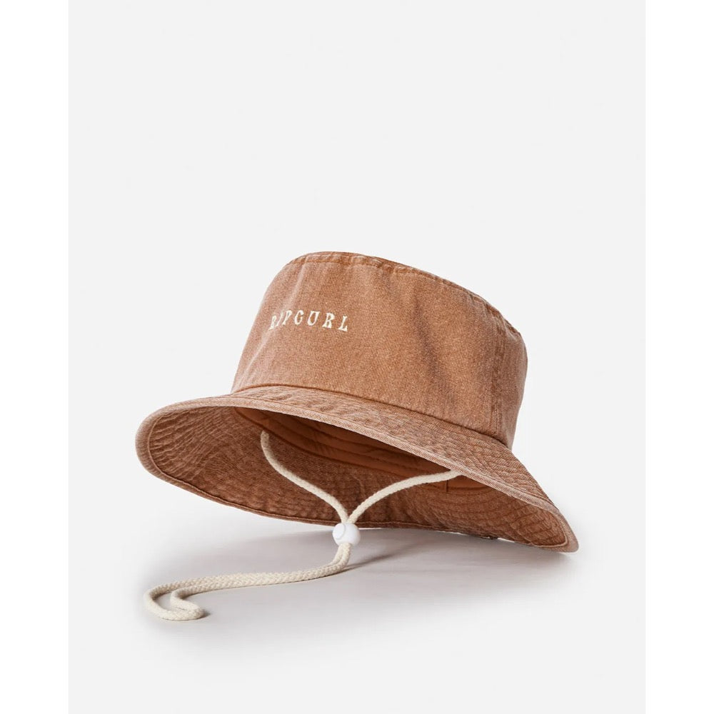 RIP CURL WASHED UPF MID BRIM HAT WASHED BROWN