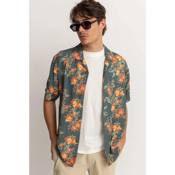 RHYTHM TROPICAL PAISLEY CUBAN S/S SHIRT PINE