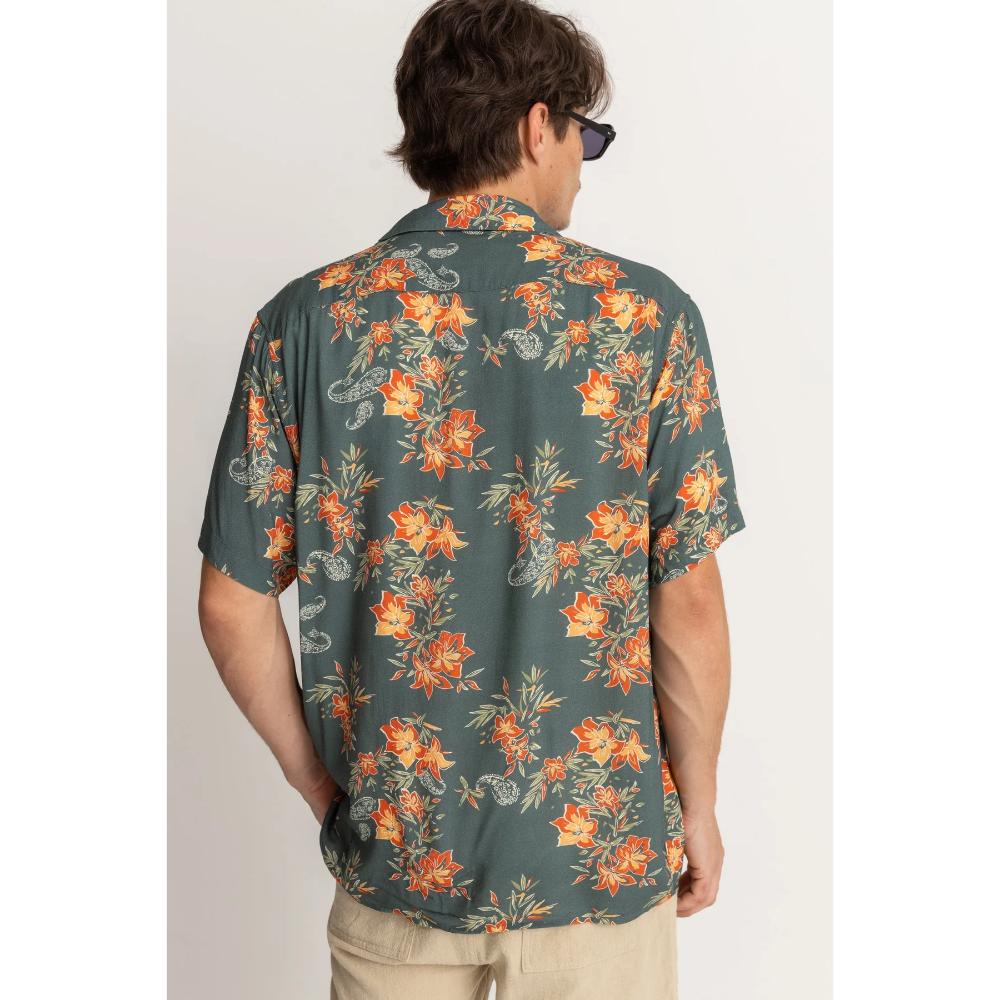 RHYTHM TROPICAL PAISLEY CUBAN S/S SHIRT PINE