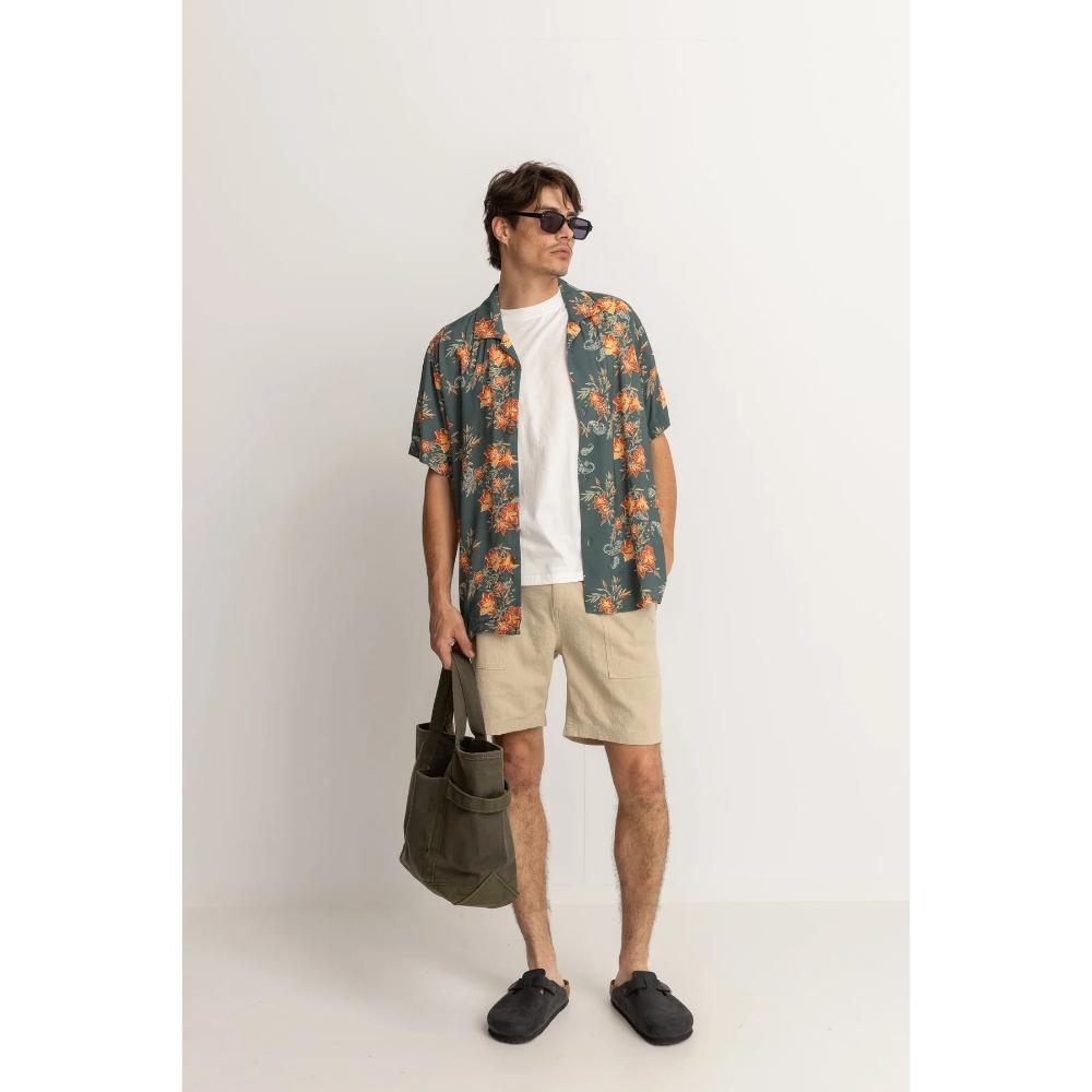 RHYTHM TROPICAL PAISLEY CUBAN S/S SHIRT PINE