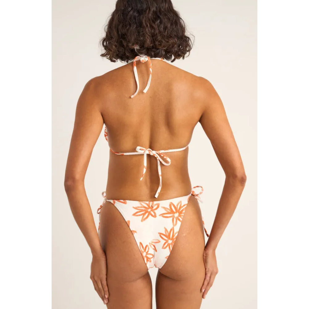 RHYTHM SANCTUARY FLORAL SLIDE TRI TOP WHITE