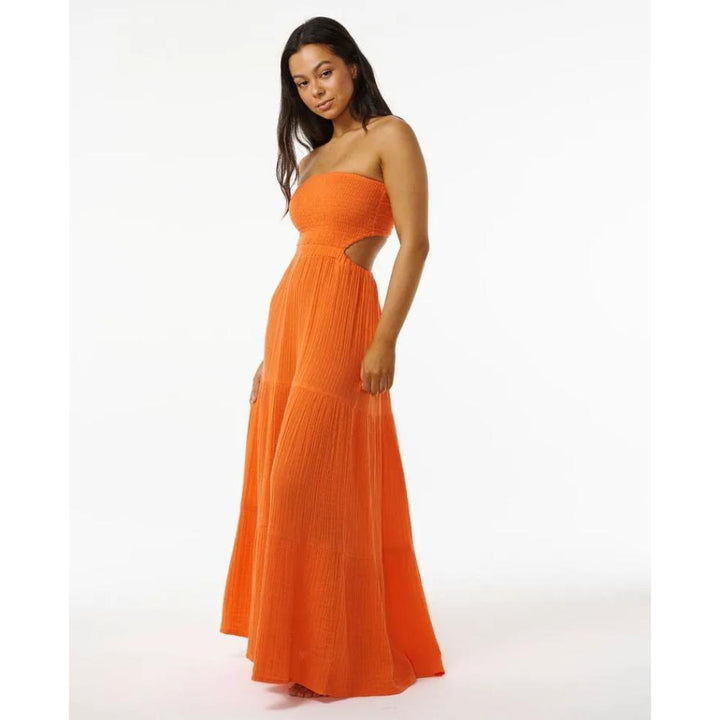 RIP CURL PREMIUM SURF MAXI DRESS BRIGHT ORANGE