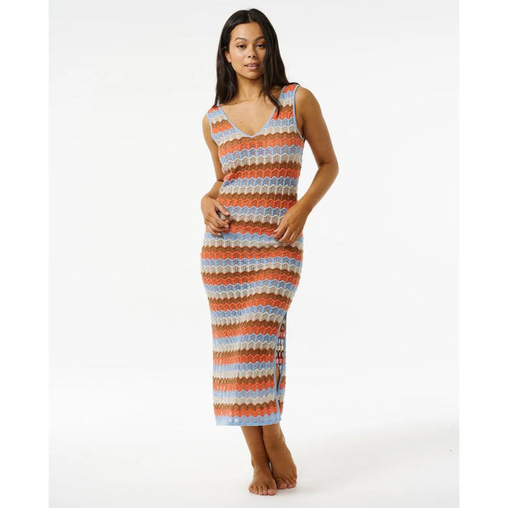 RIP CURL SANTORINI SUN CROCHET DRESS MULTICO