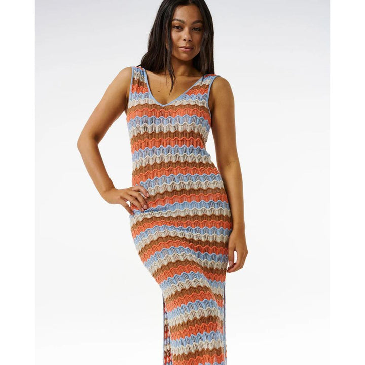 RIP CURL SANTORINI SUN CROCHET DRESS MULTICO