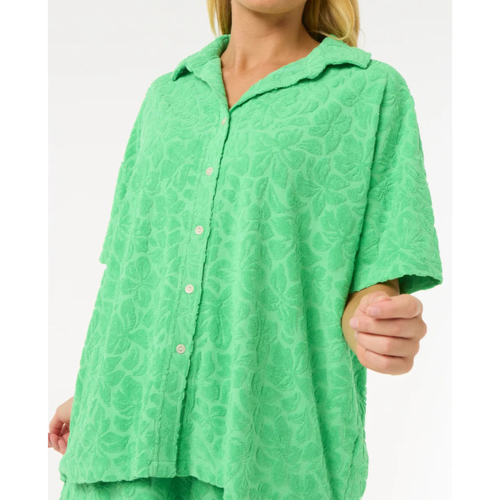 RIP CURL LAS DALIAS TERRY SHIRT LIGHT GREEN