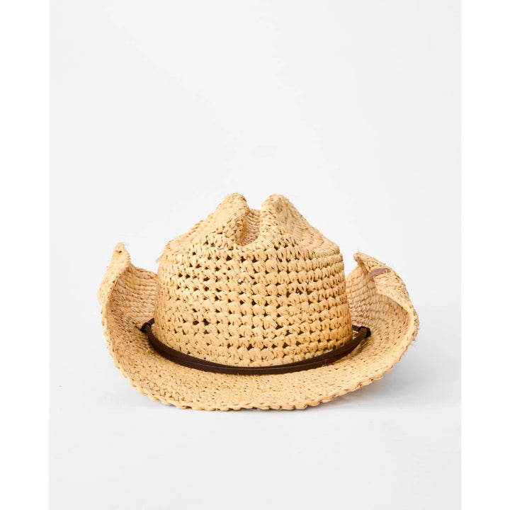 RIP CURL CRUSHABLE STRAW COWGIRL HAT NATURAL