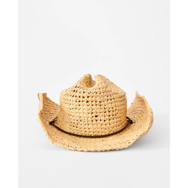 RIP CURL CRUSHABLE STRAW COWGIRL HAT NATURAL