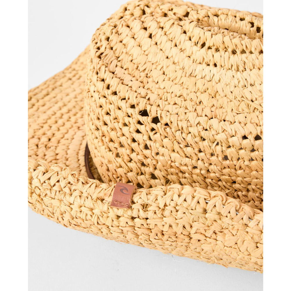 RIP CURL CRUSHABLE STRAW COWGIRL HAT NATURAL