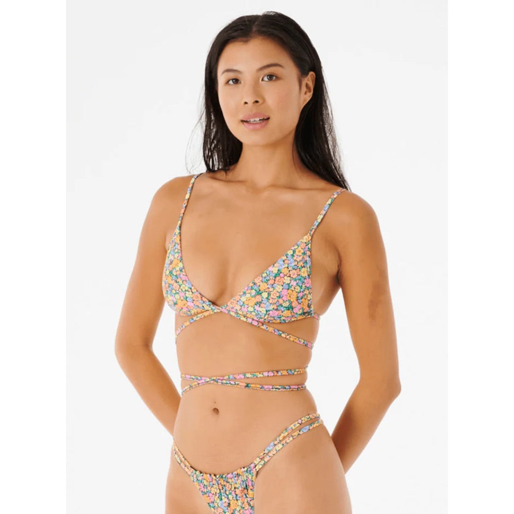 RIP CURL AFTERGLOW FLORAL SKIMPY BOTTOM MULTICO