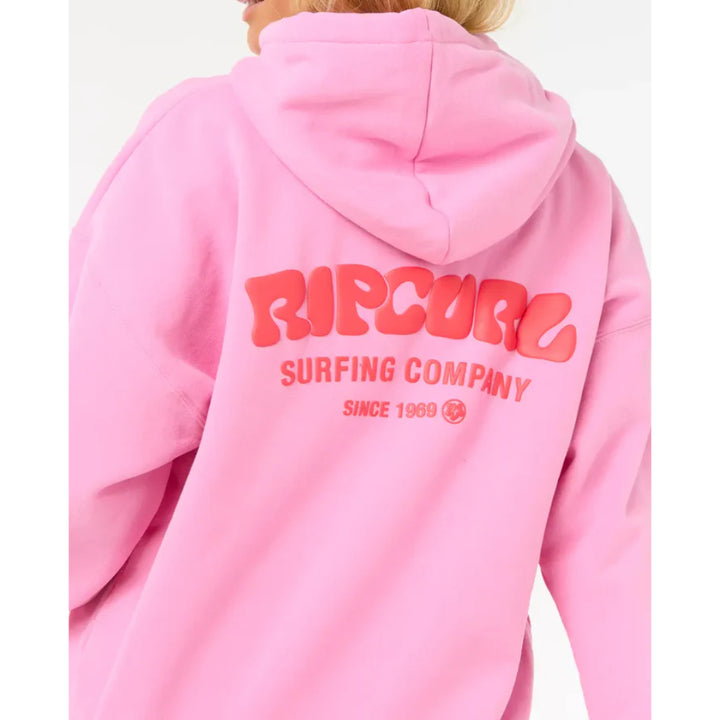 RIP CURL SURF PUFF HERITAGE HOOD PINK
