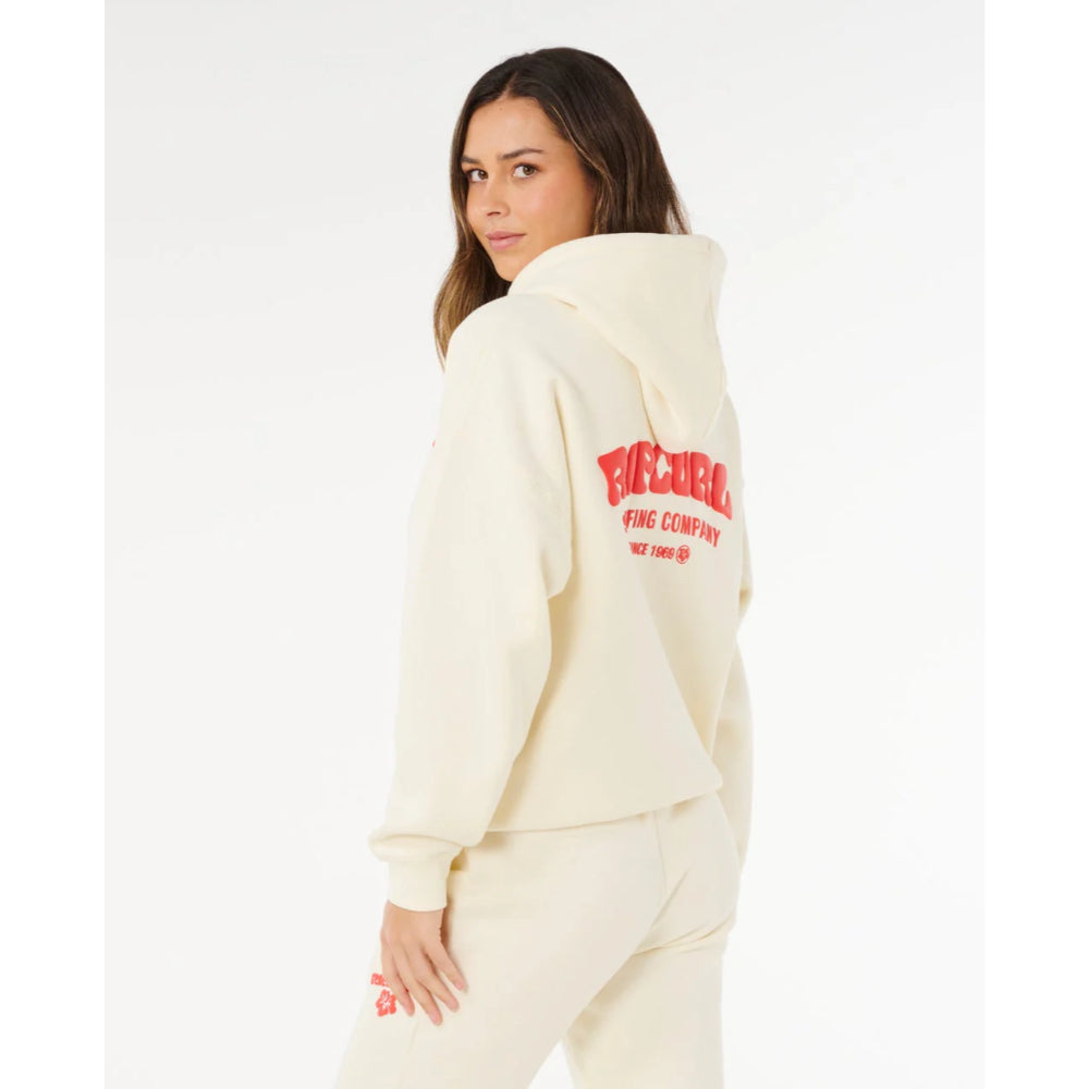 RIP CURL SURF PUFF HERITAGE HOOD CAYENNE