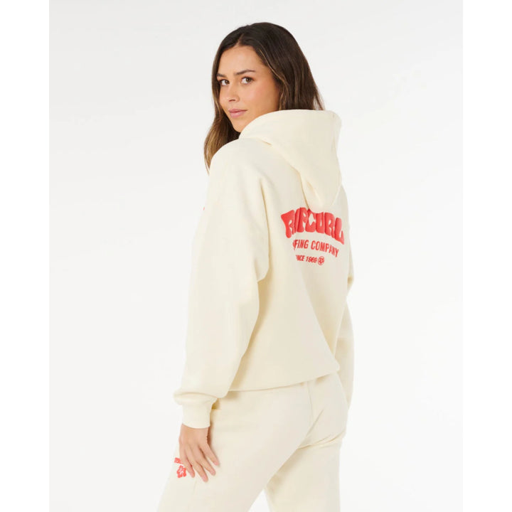 RIP CURL SURF PUFF HERITAGE HOOD CAYENNE