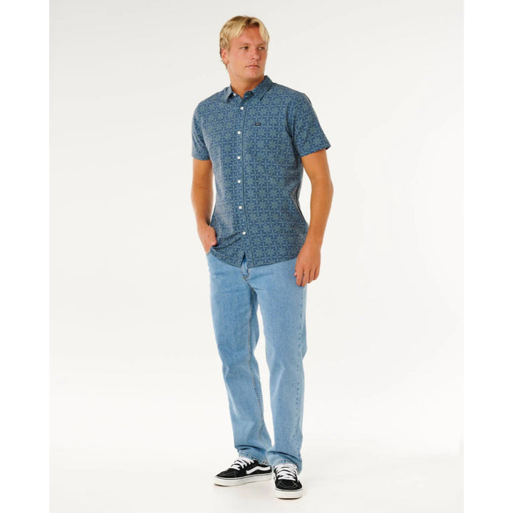 RIP CURL SESSIONS AEROTECH SS SHIRT BLUE LAGOON