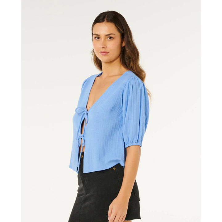 RIP CURL SURF VIBE TIE FRONT TOP CORNFLOWER BLUE