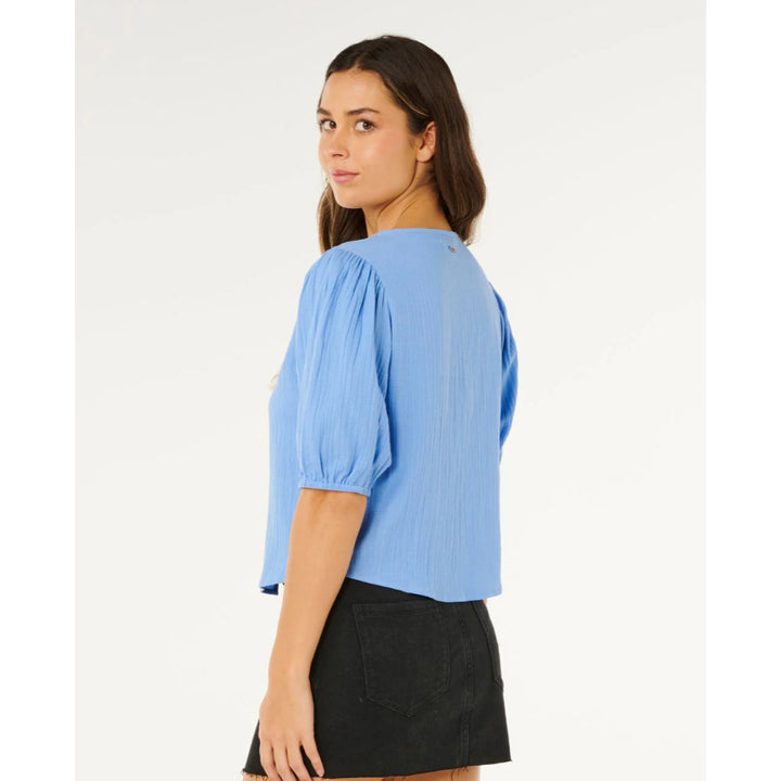 RIP CURL SURF VIBE TIE FRONT TOP CORNFLOWER BLUE