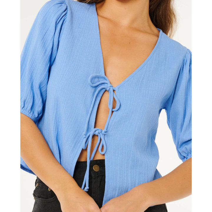 RIP CURL SURF VIBE TIE FRONT TOP CORNFLOWER BLUE