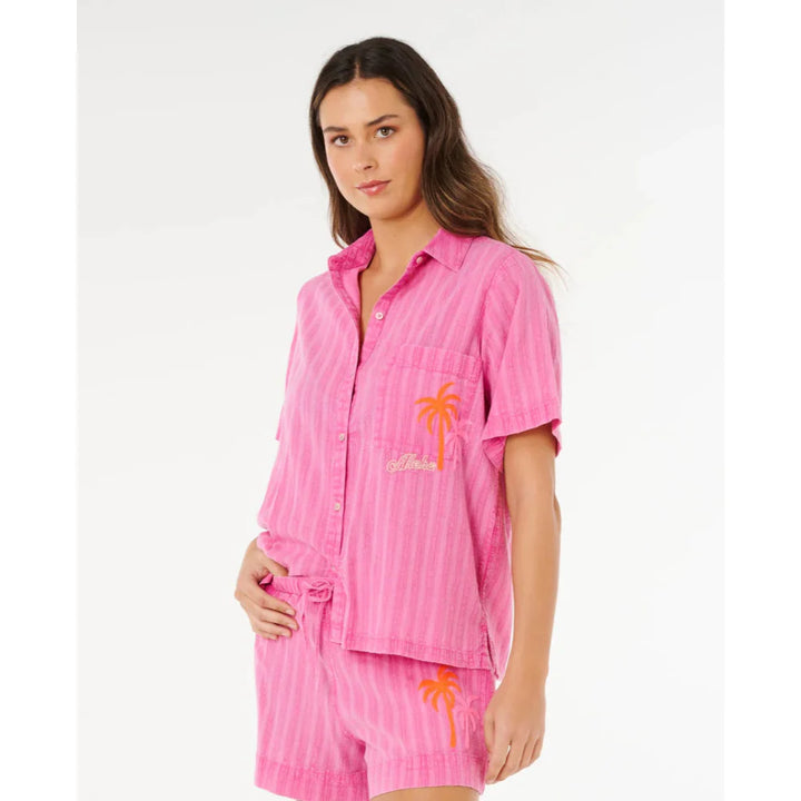 RIP CURL HOTEL MALIBU EMBROID SHORT SUPER PINK