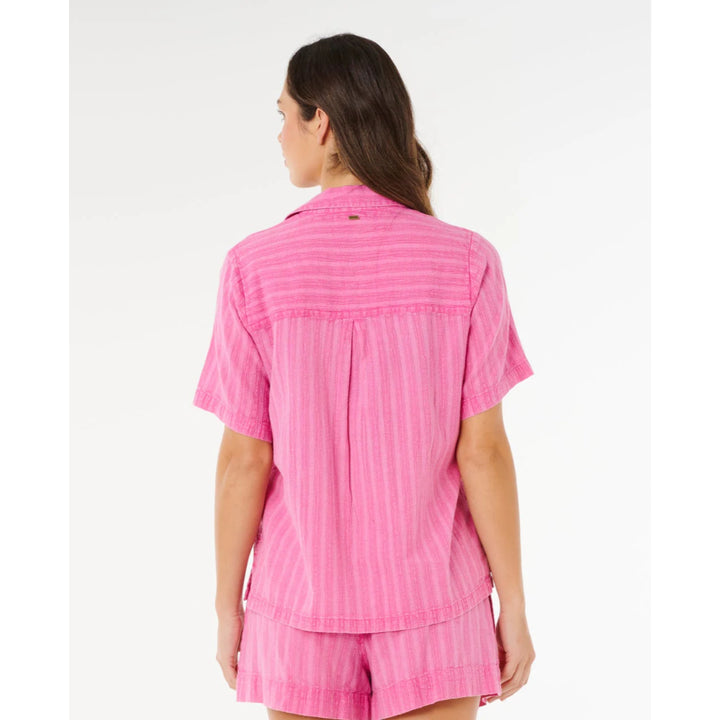 RIP CURL HOTEL MALIBU EMBROID SHIRT SUPER PINK