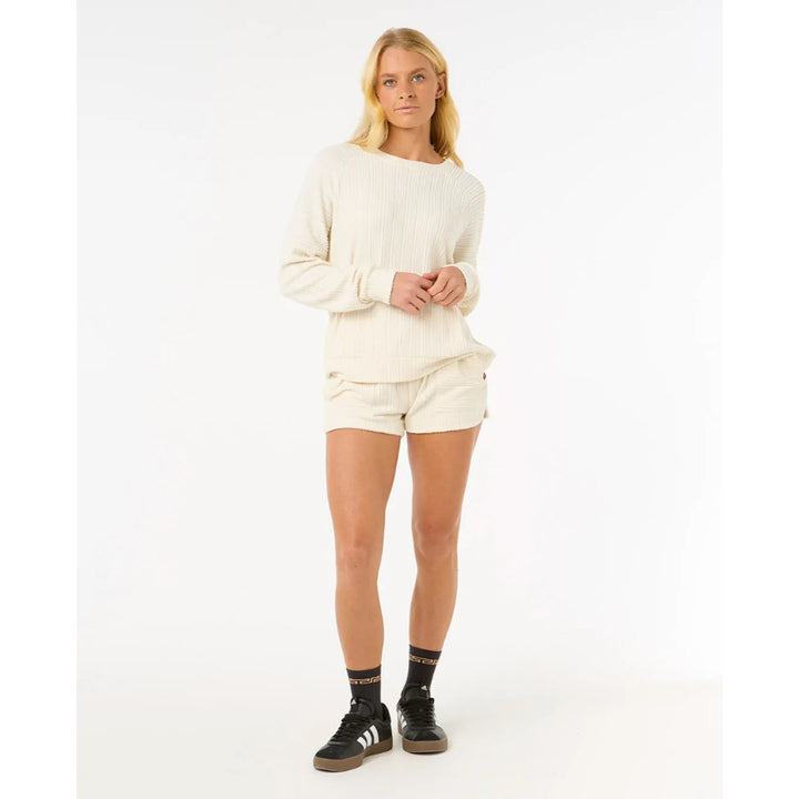 RIP CURL COSY RAGLAN CREW OFF WHITE