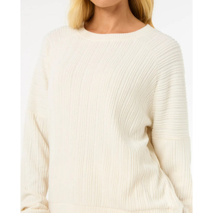 RIP CURL COSY RAGLAN CREW OFF WHITE