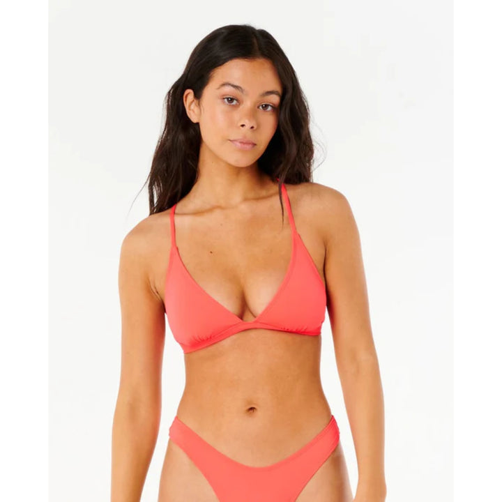 RIP CURL CLASSIC SURF X-BACK TRI TOP ELECTRIC RED