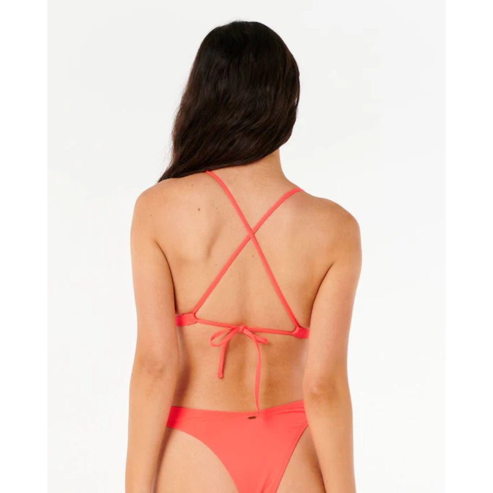 RIP CURL CLASSIC SURF X-BACK TRI TOP ELECTRIC RED
