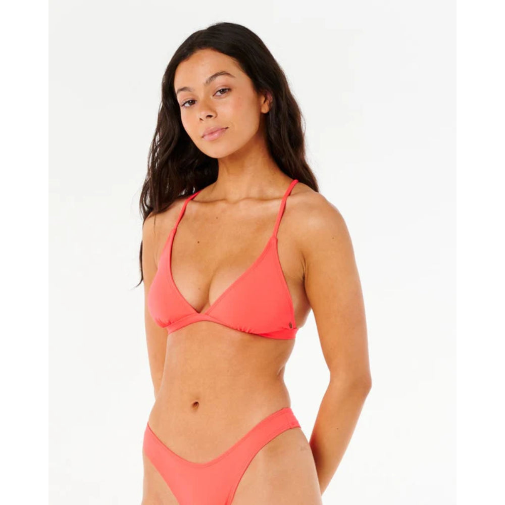 RIP CURL CLASSIC SURF X-BACK TRI TOP ELECTRIC RED