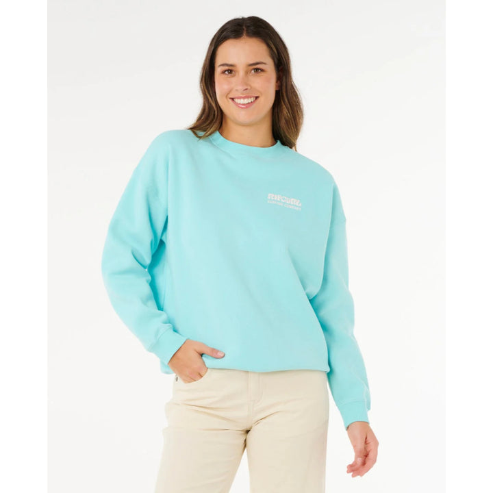 RIP CURL SURF PUFF HERITAGE CREW LIGHT SEA BLUE