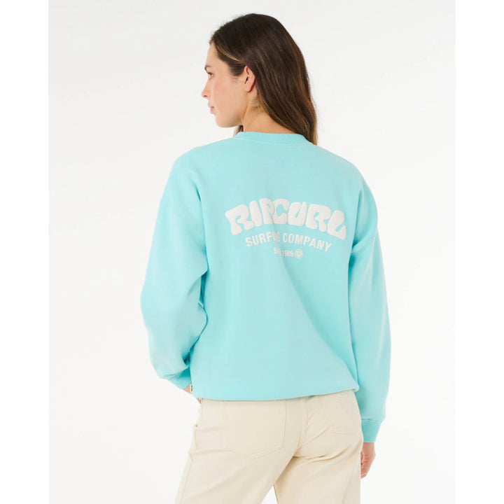 RIP CURL SURF PUFF HERITAGE CREW LIGHT SEA BLUE