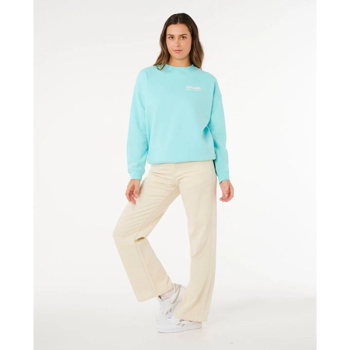 RIP CURL SURF PUFF HERITAGE CREW LIGHT SEA BLUE