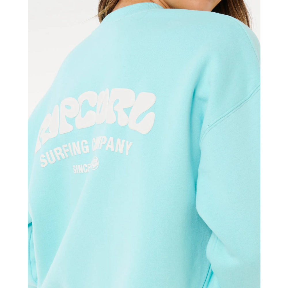 RIP CURL SURF PUFF HERITAGE CREW LIGHT SEA BLUE