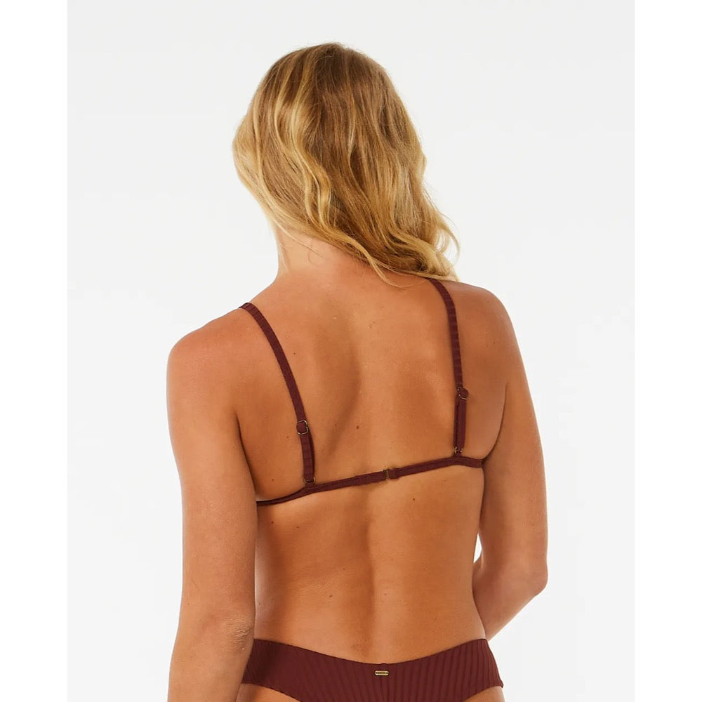 RIP CURL PREMIUM SURF FIXED TRIANGLE TOP PLUM