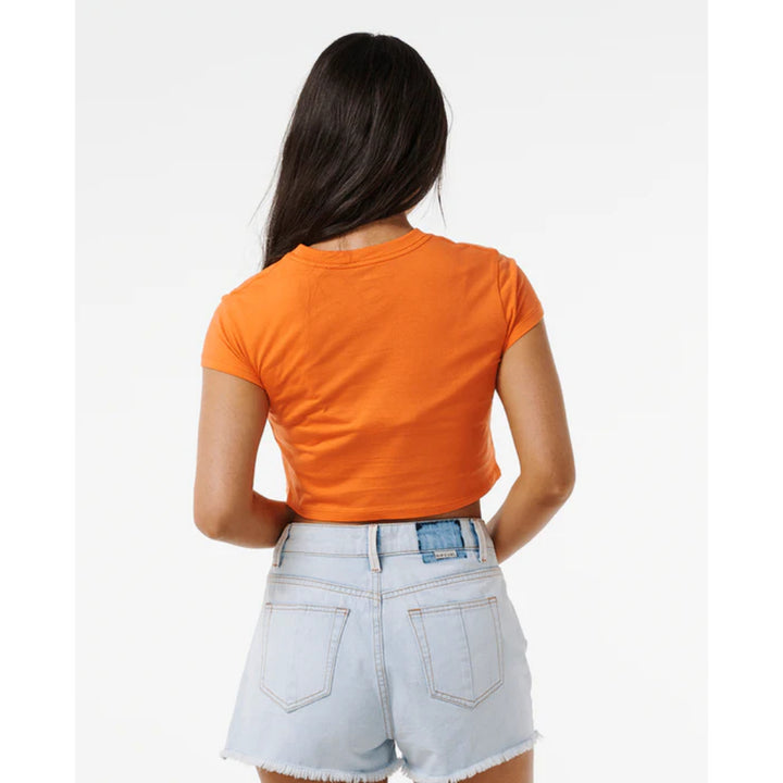 RIP CURL SUMMER SOLSTICE BABY TEE BRIGHT ORANGE