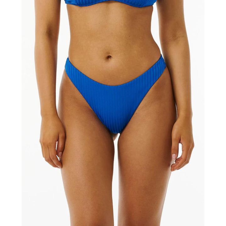 RIP CURL PREMIUM SURF HIGH LEG SKIMPY BOTTOM BLUE