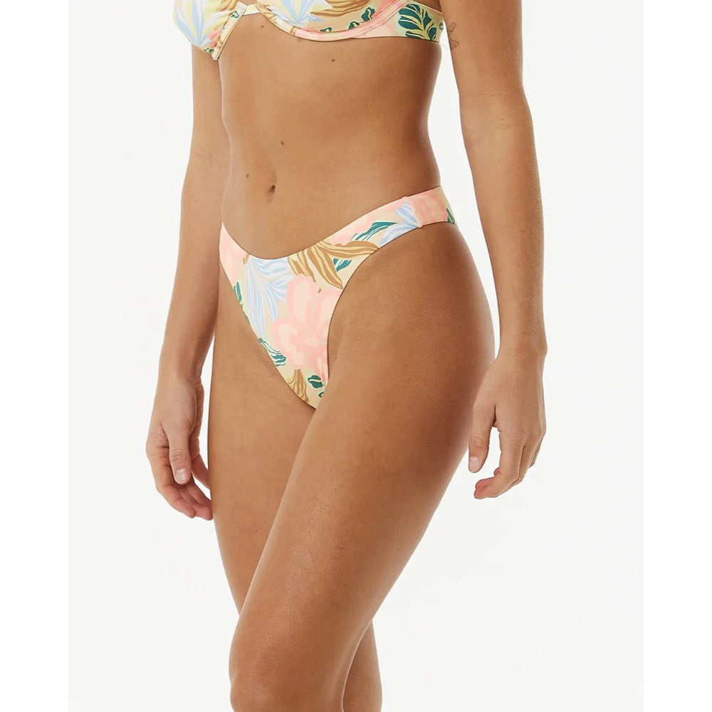 RIP CURL FOLLOW THE SUN HIGH CUT SKIMPY BOTTOM LIGHT ORANGE