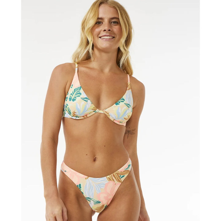 RIP CURL FOLLOW THE SUN HIGH CUT SKIMPY BOTTOM LIGHT ORANGE