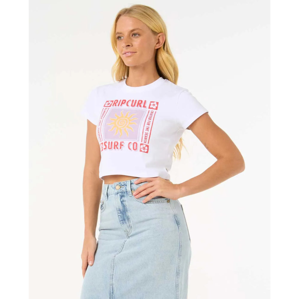 RIP CURL CALA BABY TEE WHITE