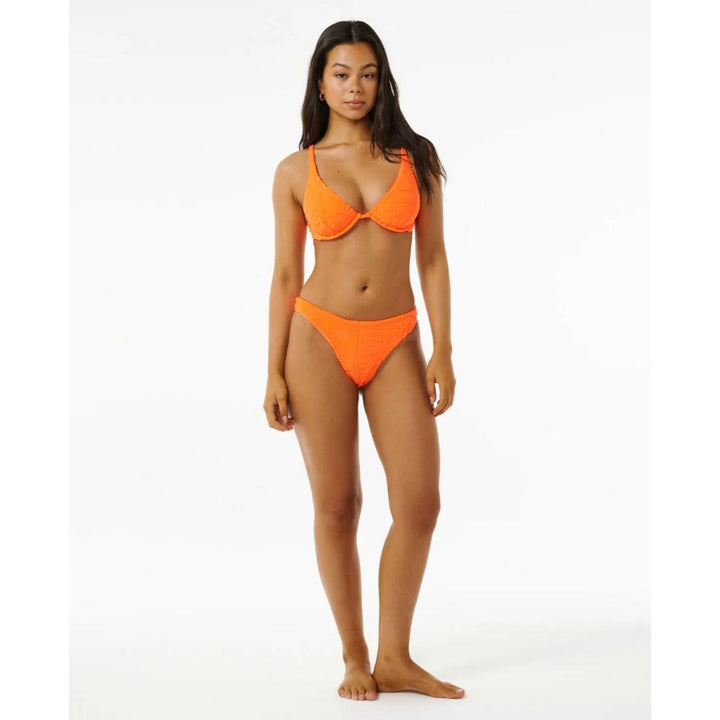 RIP CURL SANTORINI TERRY BALCONETTE TOP BRIGHT ORANGE