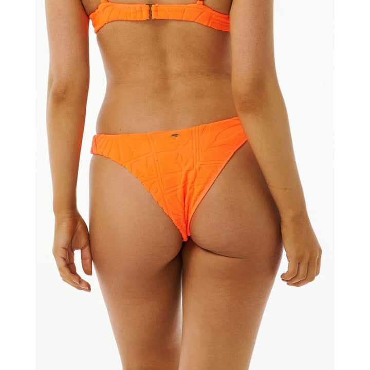 RIP CURL SANTORINI TERRY HI LEG SKIMPY BOTTOM BRIGHT ORANGE