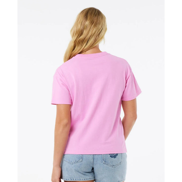 RIP CURL SURF PUFF RELAXED TEE PINK