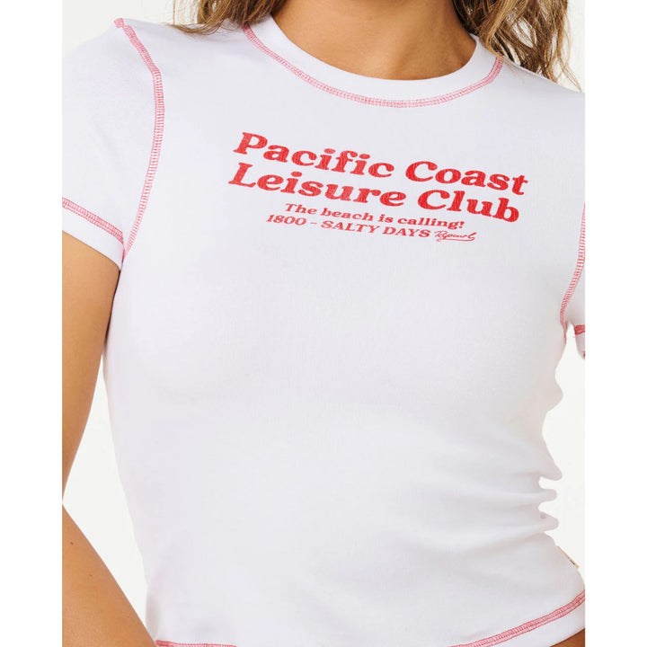 RIP CURL PACIFIC COAST FITTED TEE OPTICAL WHITE