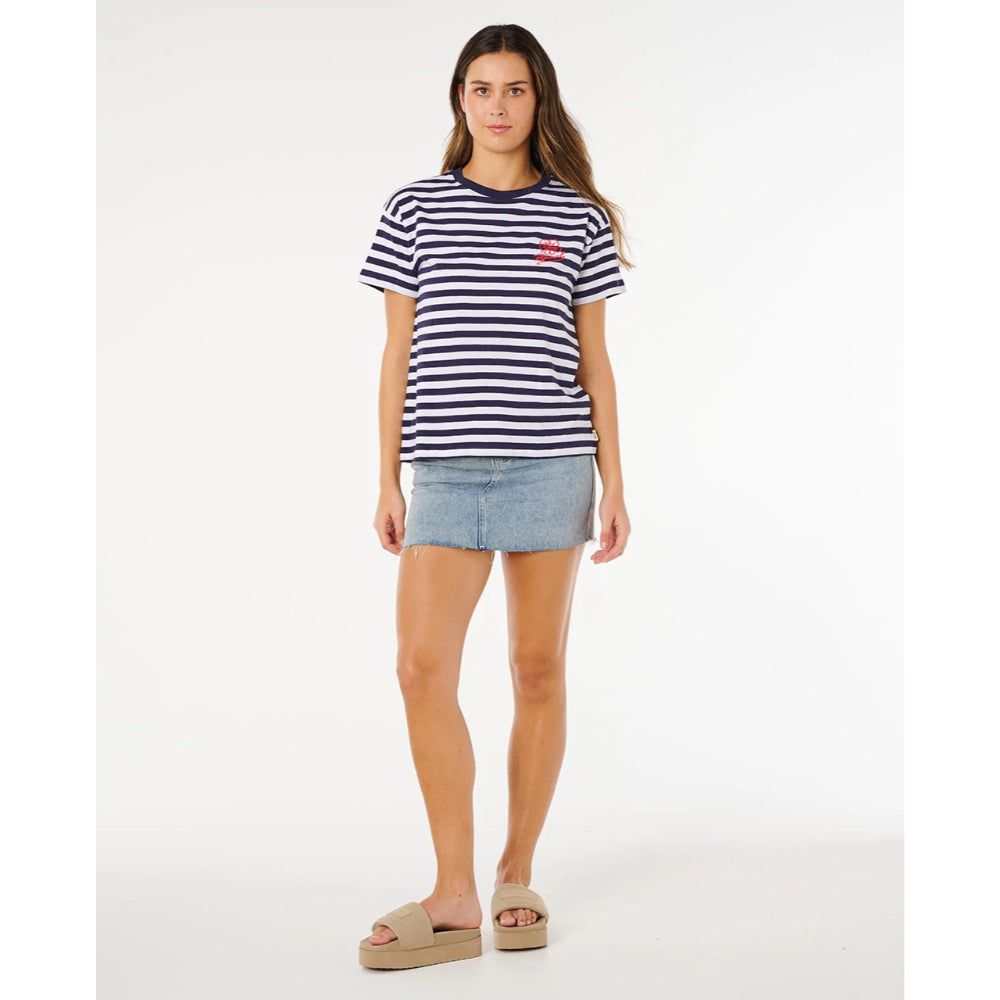 RIP CURL PACIFIC COAST RELAXED TEE DARK NAVY