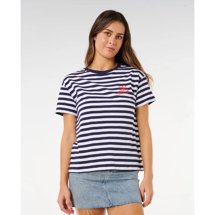 RIP CURL PACIFIC COAST RELAXED TEE DARK NAVY