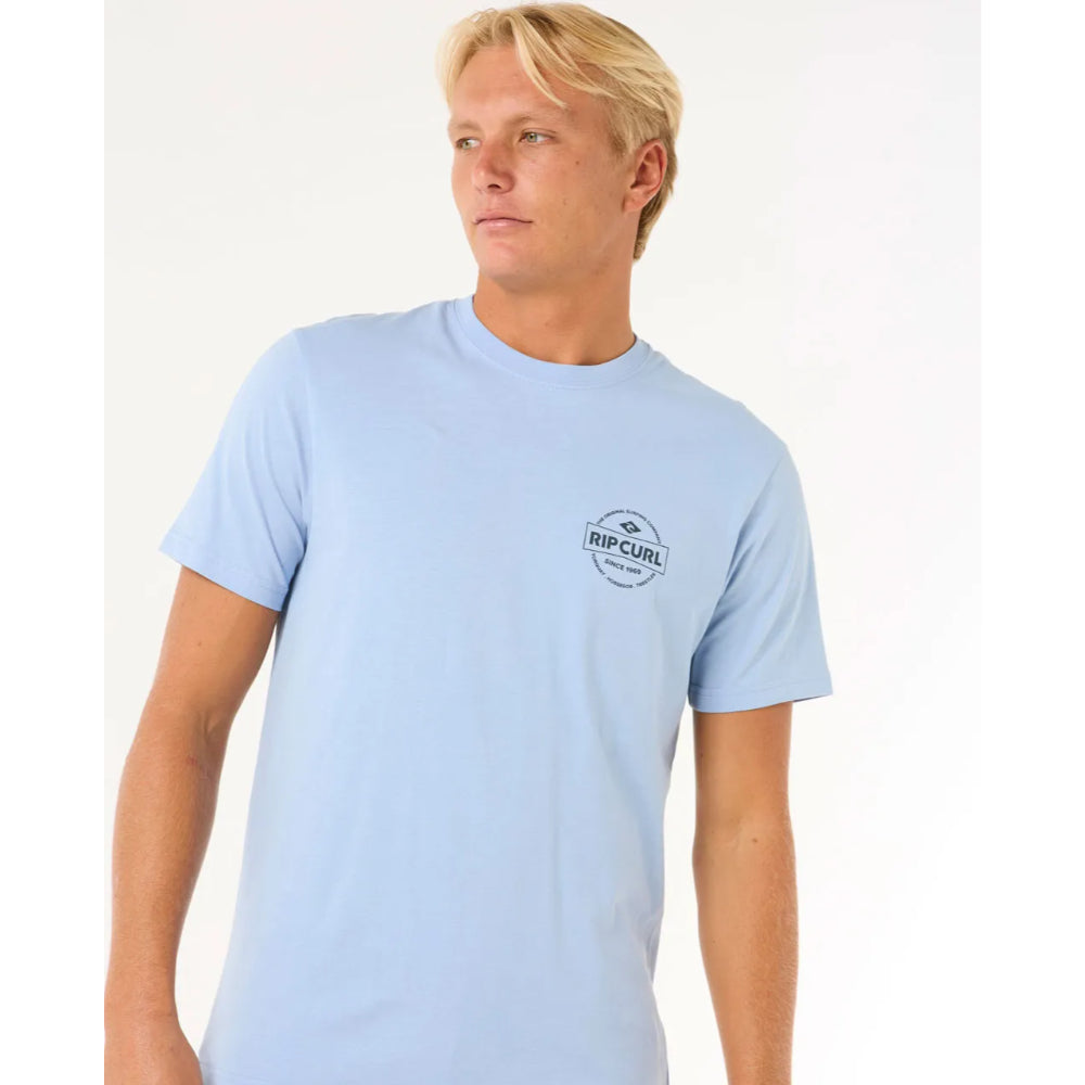 RIP CURL STAPLE TEE ICE BLUE