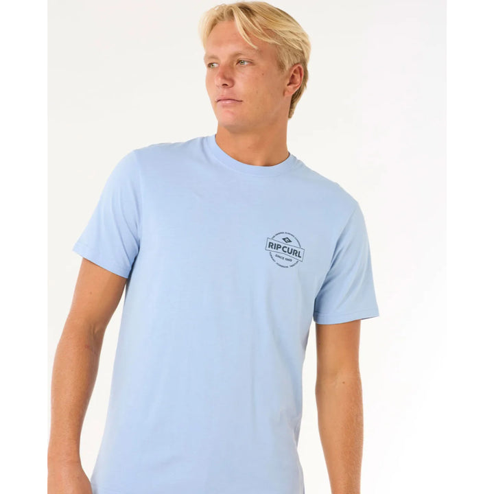 RIP CURL STAPLE TEE ICE BLUE