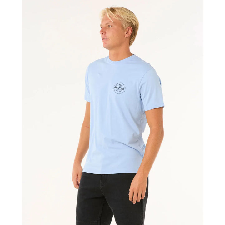 RIP CURL STAPLE TEE ICE BLUE